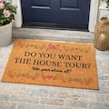 House Tour Doormat, Take Your Shoes Off, Funny Doormat, Floral Door Mat, Housewarming Gift, New Home Gift, Home Decor, Fan Merch Gifts