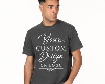Custom Event Shirts with Logos for Men & Women, Bulk T-Shirts, Personalized TShirt, Your Design Logo Shirt, Comfort Colors Cotton Tee