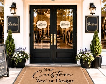All-Season Custom Door Mat, Your Logo Design Mat, Small Business Doormat, Outdoor Doormat, Personalized Mat for Storefront, Entryway Mats