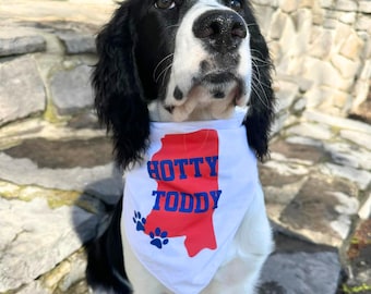 Mississippi Dog Bandana, Pet Gift, Gifts for Dogs, Game Day Dog Accessories, College Football Pet Bandana, Dog Paw Neck Bandana, Pet Lover