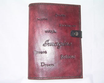 Words of Inspiration Handmade Genuine Leather Journal Notebook