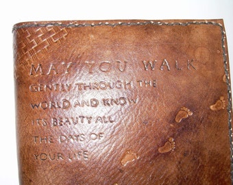 Journal Cover--Genuine Leather Hand Tooled