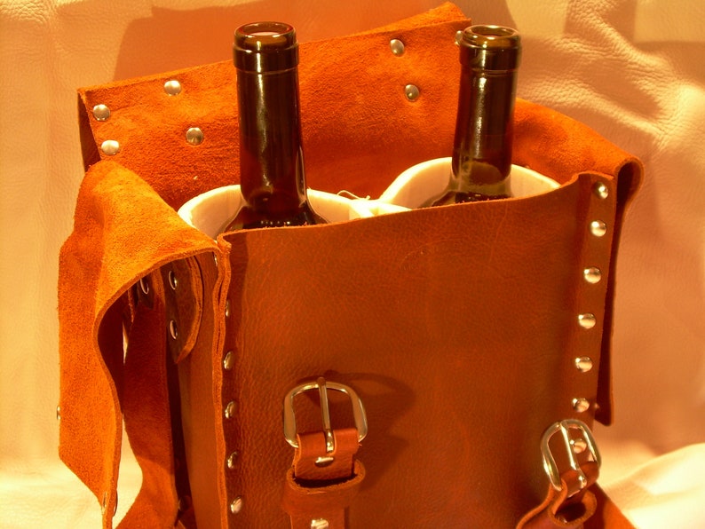 Gorgeous Leather Wine Tote Bag | Etsy