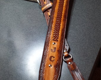 Guitar Strap Austin Braid Handmade Genuine Country Leather