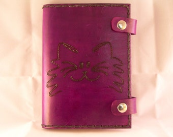Cat Lover Genuine Leather Journal Cover