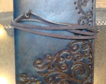 Elegant Scroll Genuine Leather Journal Cover