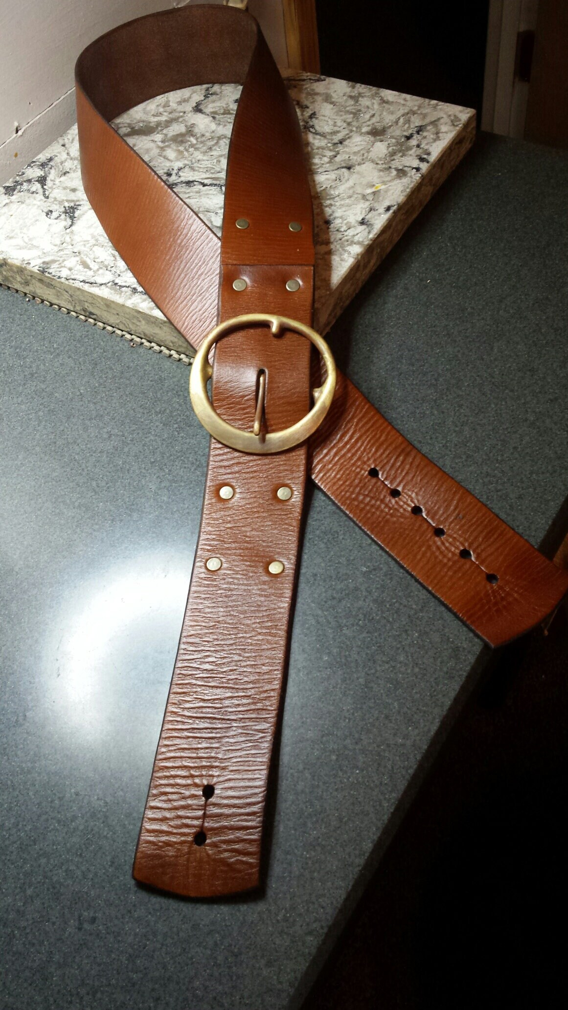 その他 Oakley - OAKLEY   LEATHER   BELT STRAP Oakley Men's Premium Leather Belt Strap With Perforated