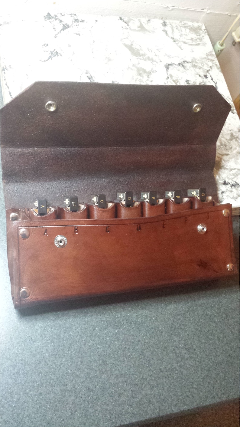 Harmonica Case Genuine Leather Handmade Holder image 3