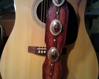 Guitar Strap Genuine Leather Handmade "The Rancher"