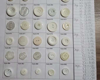 Variety of Buttons sold by the Dozen