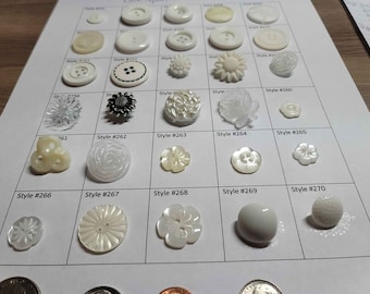 Variety of Buttons sold by the Dozen