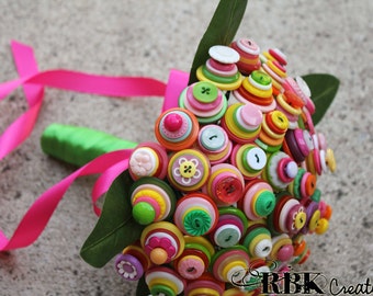 60 Stem Bright and Colorful Button Bouquet