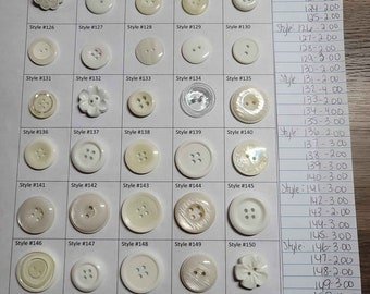 Variety of Buttons sold by the Dozen