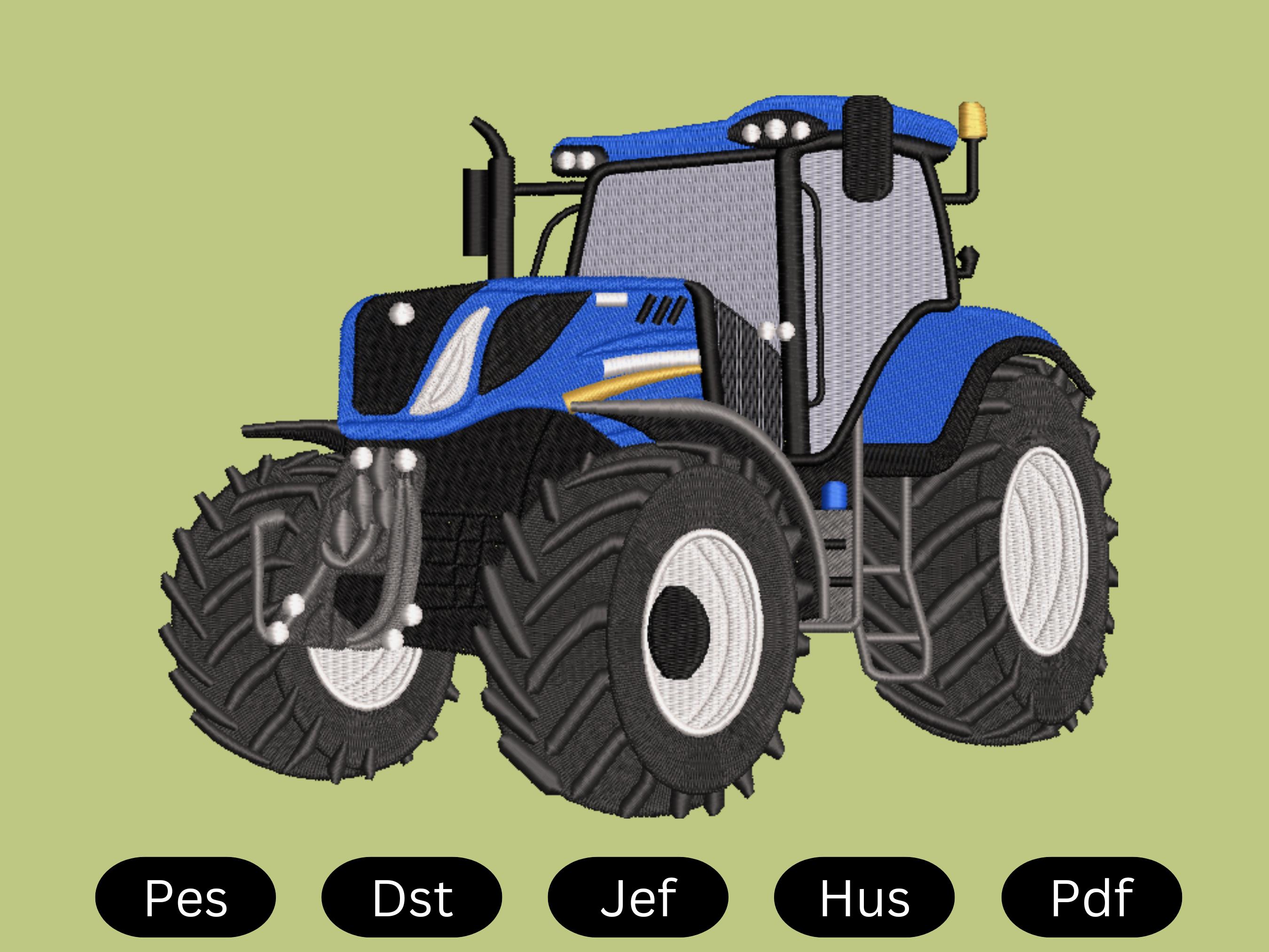 Tractor Embroidery Design V2 - Etsy
