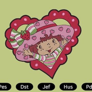 Strawberry Heart Embroidery design