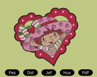 Strawberry Heart Embroidery design