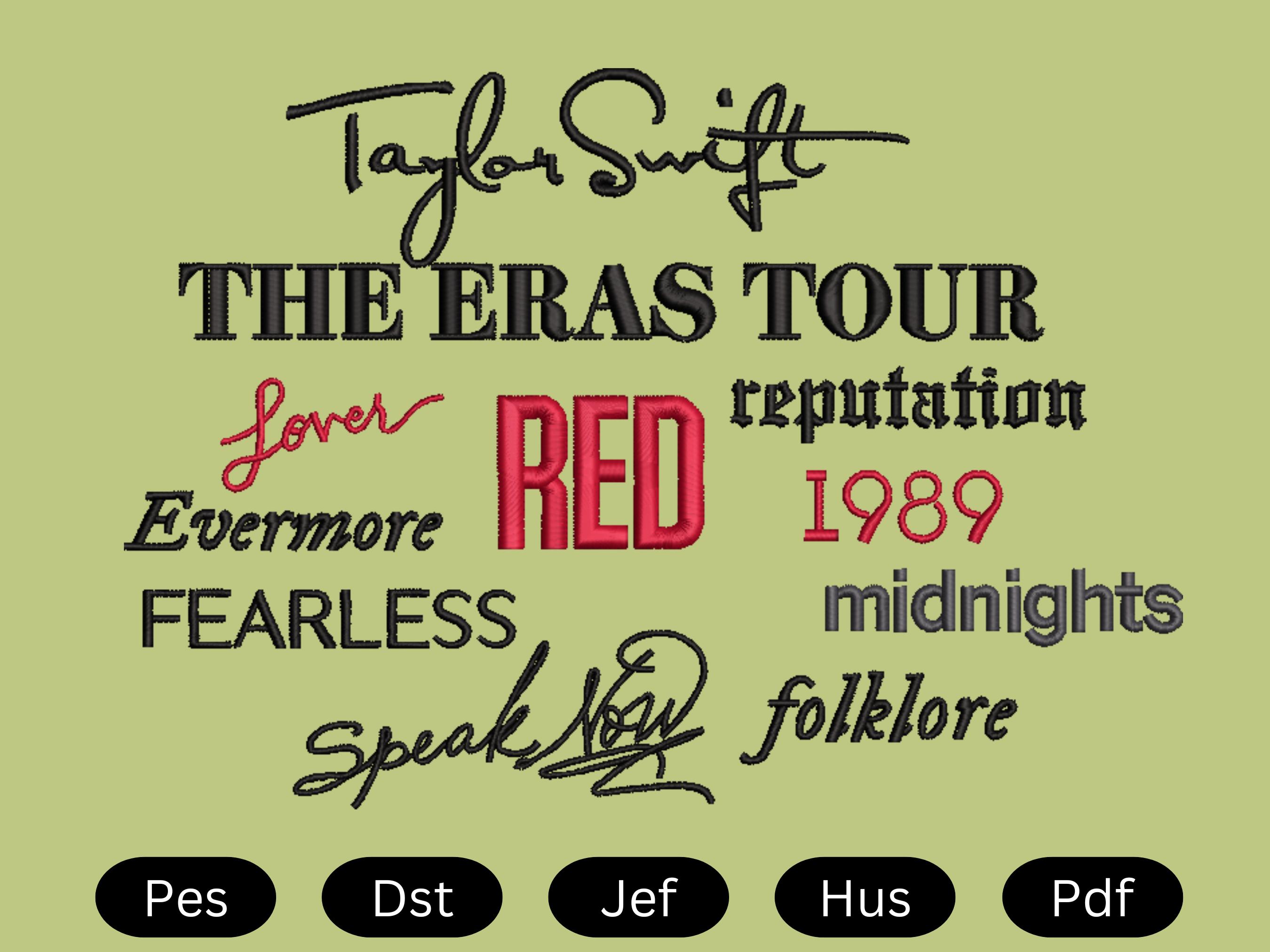 Taylor Swift Embroidery designs