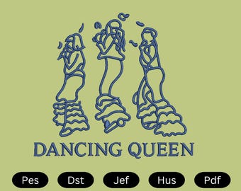 Dancing queen Embroidery design