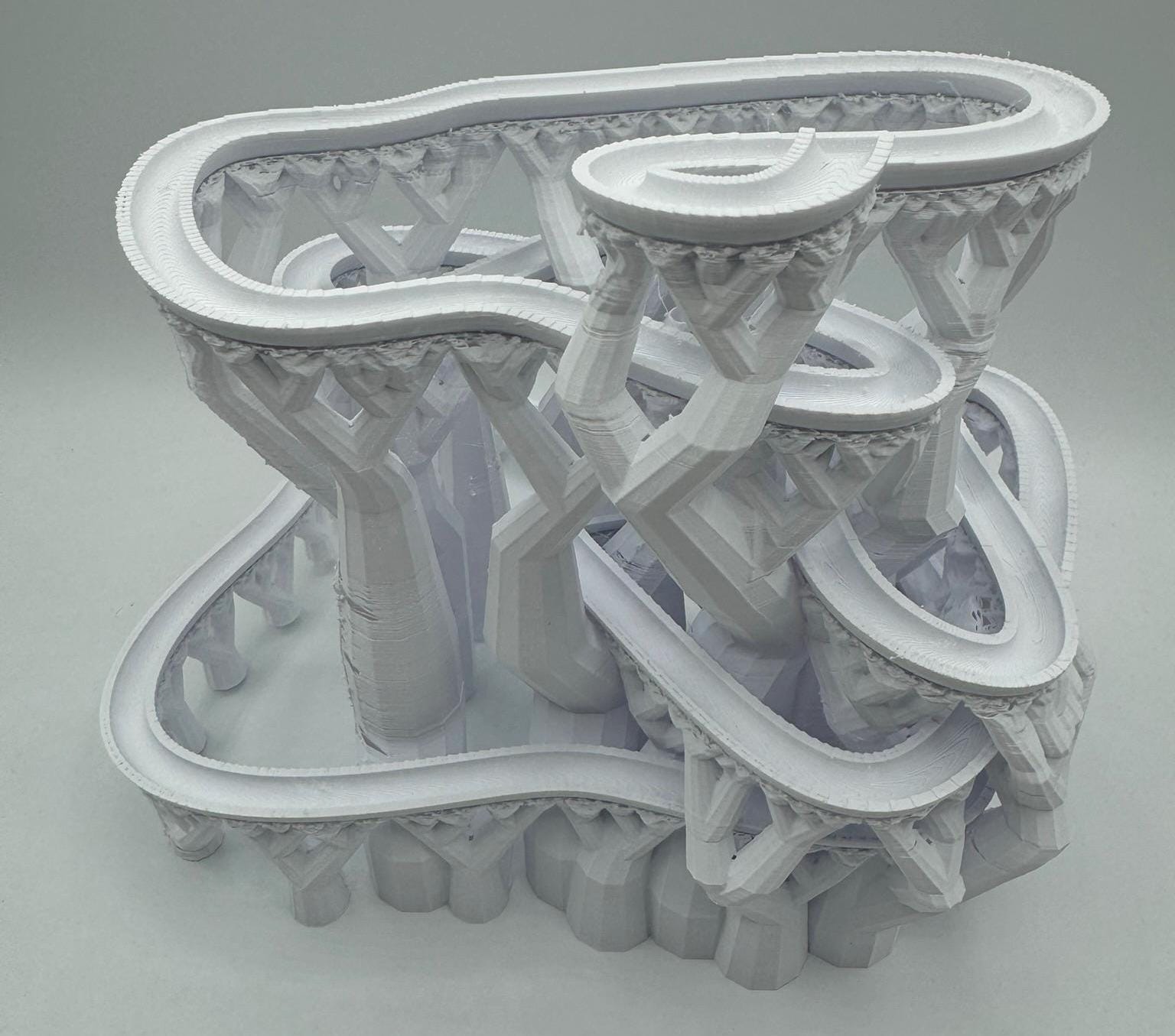 Marble Run with Tree Supports Digital 3D STL File for 3D Printing