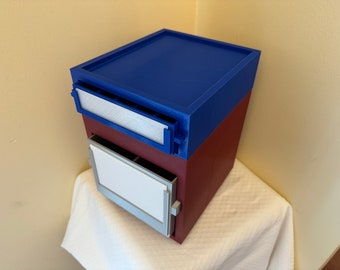 Multipurpose Stackable 3D Printed Storage Bins with Dividers and Removeable Signage for Organizing- Digital 3D Print Files