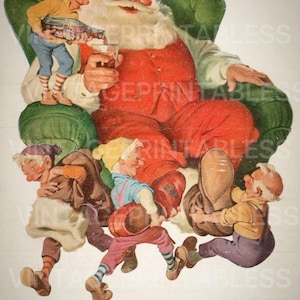 Vintage cola-advertentie voor kerstman