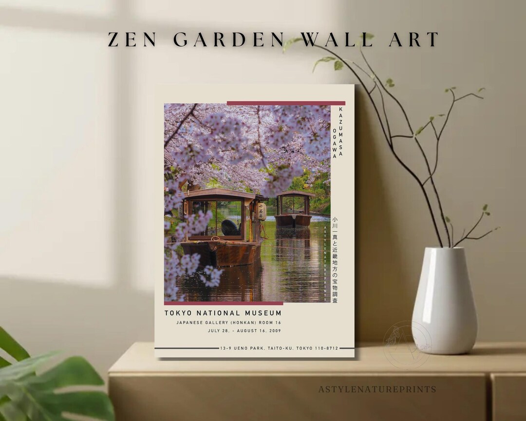 Zen Garden Wall Art Bundle Set of 6 Japanese Prints in 3 Sizes Dorm