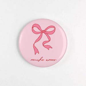 Pink Bow Magnet, Bow Magnet, Coquette Magnet, Girly Love Fridge Magnet, Cute Kawaii Home Decor Gift for Her, Hand‑Drawn Valentine&#39;s Day Gift