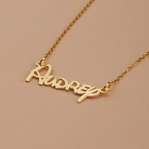 Custom Name Necklace, Personalized Nameplate Necklace, Little Girl Name Necklace, Daughter Birthday Gift, Name Necklace For Kids