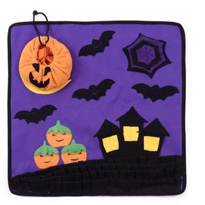 Dare to Open Halloween Snuffle mat - snuffle mat, dog toy, cat toy, interactive, mental exercise, slow down eating habits