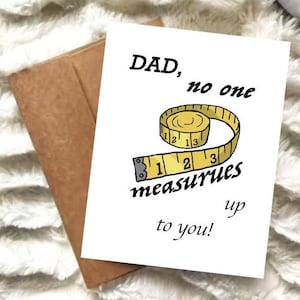 Divertente biglietto per la festa del papà / Biglietto "Papà, nessuno è alla tua altezza" / Biglietto A2 / Biglietto per papà con giochi di parole / Ideale per il compleanno del papà / Fisico o digitale
