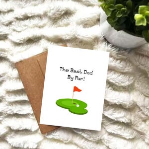 Vaderdagkaart woordspeling golf | 'De beste vader!' | A2-kaart | Wenskaart golfvader | Cadeau voor papa | Vaderdagkaart voor golfliefhebber