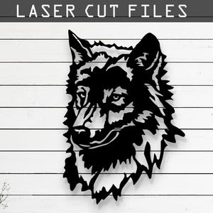 Decorative Wolf Laser Cut Vector Design – SVG, DXF, Ai, Pdf Files for Glowforge, Cricut, CNC, Metal, Wall Decor, Digital Instant Download