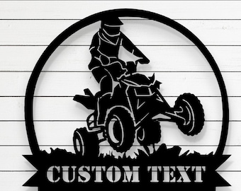 Customizable ATV Rider Silhouette Laser Cut Vector – SVG, DXF, Ai, Pdf Files Glowforge, Cricut, Metal, Off-Road Wall Decor, Digital Download