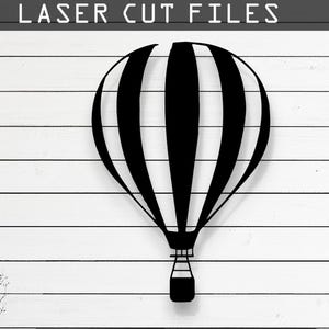 Decorative Hot Air Balloon Laser Cut Vector Design – SVG, DXF, Ai, Pdf Files Glowforge, Cricut, CNC, Wall Decor, Digital Instant Download