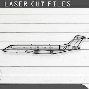 Global 7500 Airplane Silhouette – Laser Cut File for Glowforge, Cricut, CNC, Wall Art, Personalized Decor, Digital Download