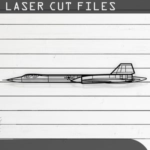 SR-71 Blackbird Airplane Silhouette Laser Cut Vector Design – SVG, DXF, Ai, Pdf Files Glowforge, Cricut, Metal, Wall Decor, Digital Download