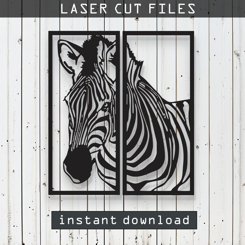Splitting Image Zebra Zebra Silhouette Vector Design – Digital Instant Download - Laser Cut ...
