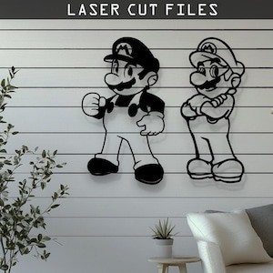 Mario Bros Super Mario Laser Cut, Vector Files– SVG, DXF, Ai, Pdf ...