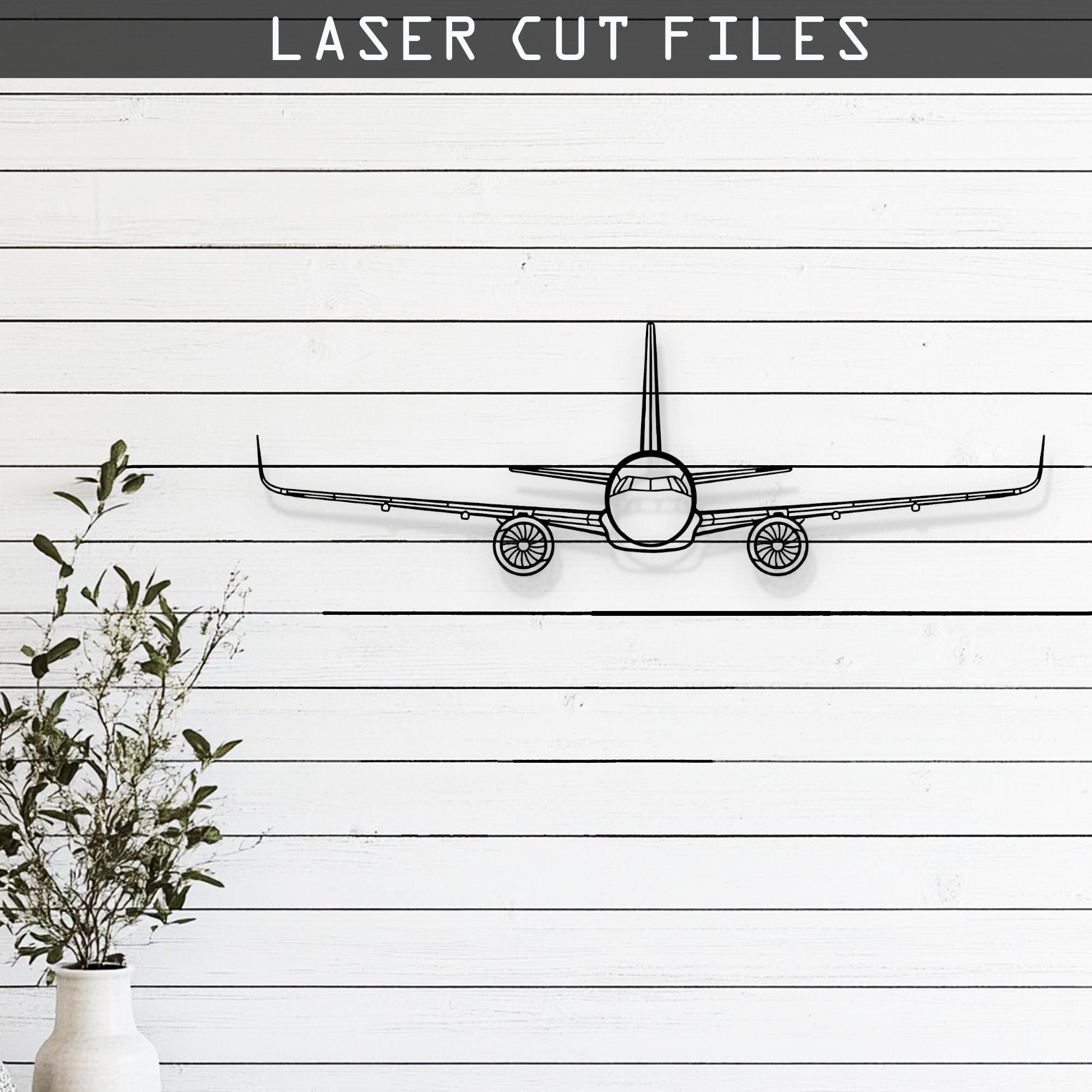 A321 Airplane Silhouette Laser Cut Vector Design – SVG, DXF, Ai, Pdf ...
