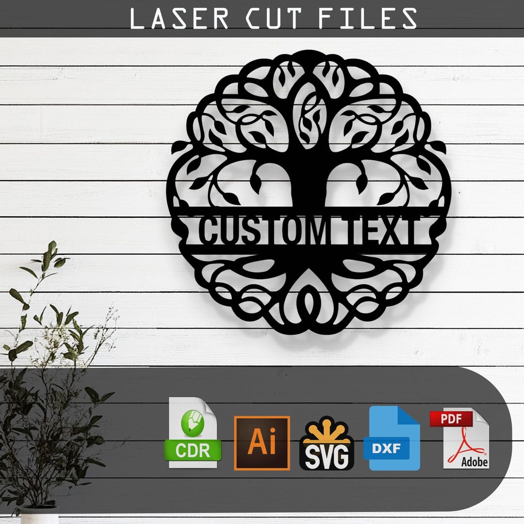 Customizable Tree of Life SVG Laser Cut File – Glowforge, Cricut, Cnc ...