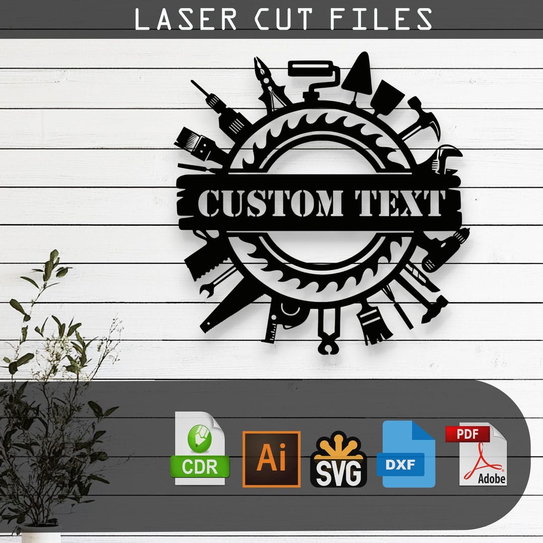 Custom Carpenter Tools Sign - Svg Dxf AI Pdf Cdr EPS - Laser Cut CNC ...