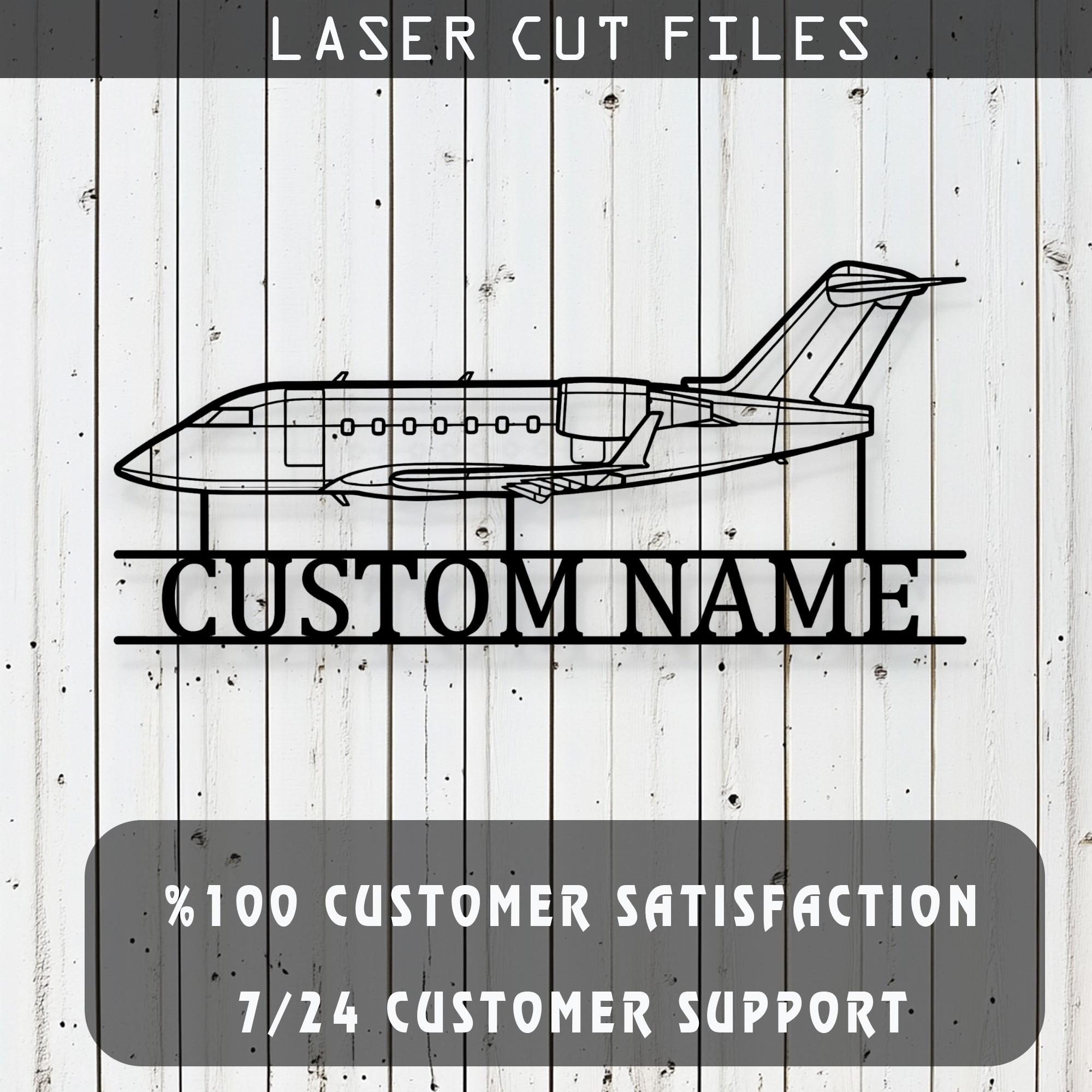 Custom Challenger 604 Airplane Silhouette - Svg Dxf AI Pdf CDR EPS ...