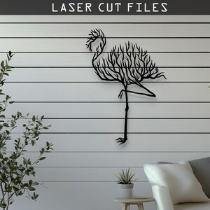Tree Branch Flamingo Silhouette Vector Design – Digital Instant ...