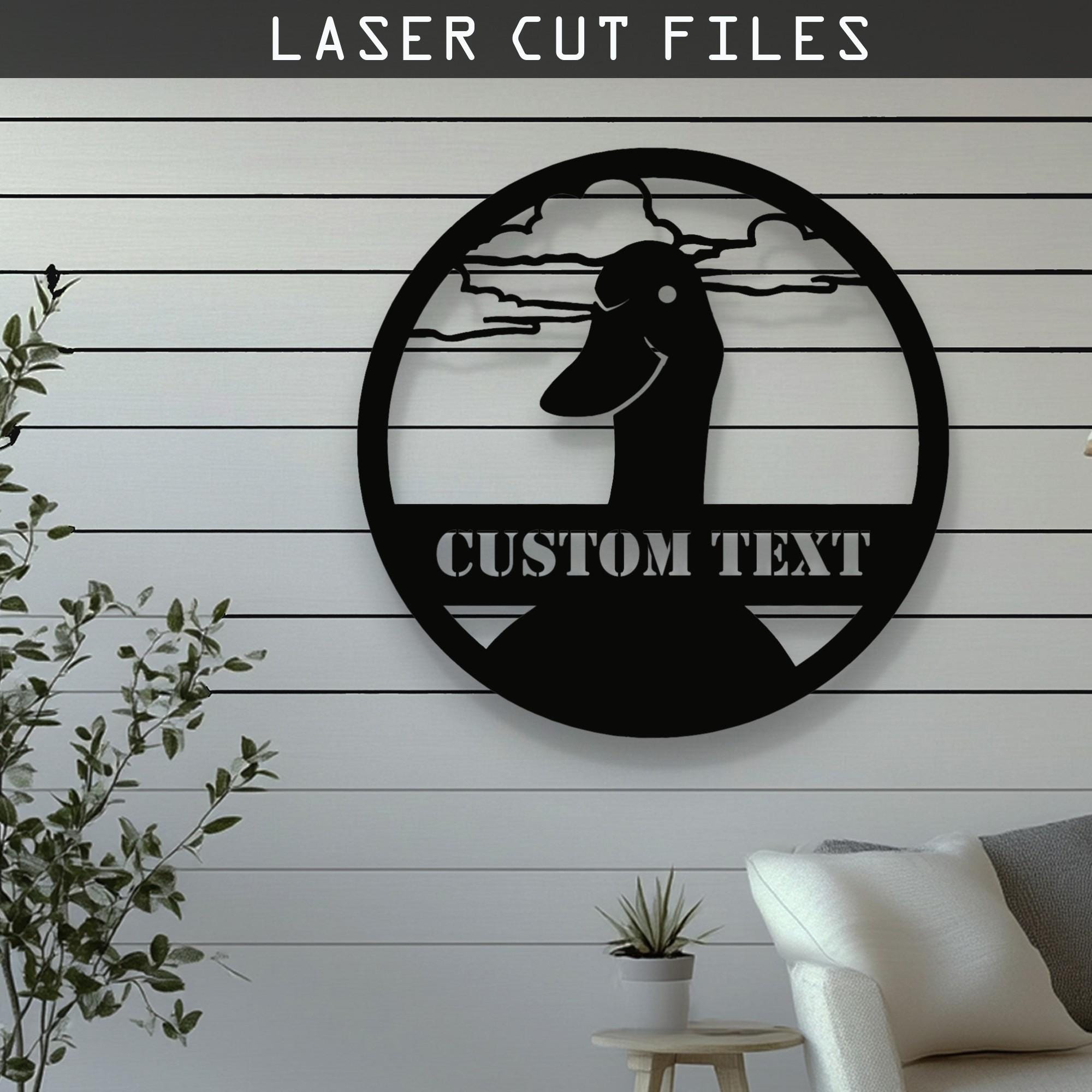 Customizable Duck SVG Laser Cut File – Glowforge, Cricut, Cnc, DIY ...