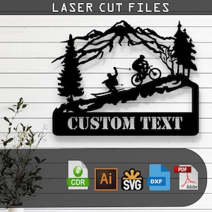 Fichiers vectoriels personnalisables aventure découpés au laser - SVG, DXF, Glowforge, Cricut, CNC, art mural en métal, décoration Travel Explorer, téléchargement immédiat