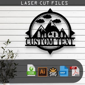 Customizable Camping Laser Cut Vector Files - SVG, DXF, Glowforge, Cricut, CNC, Metal Wall Art, Outdoor Adventure Decor, Instant Download