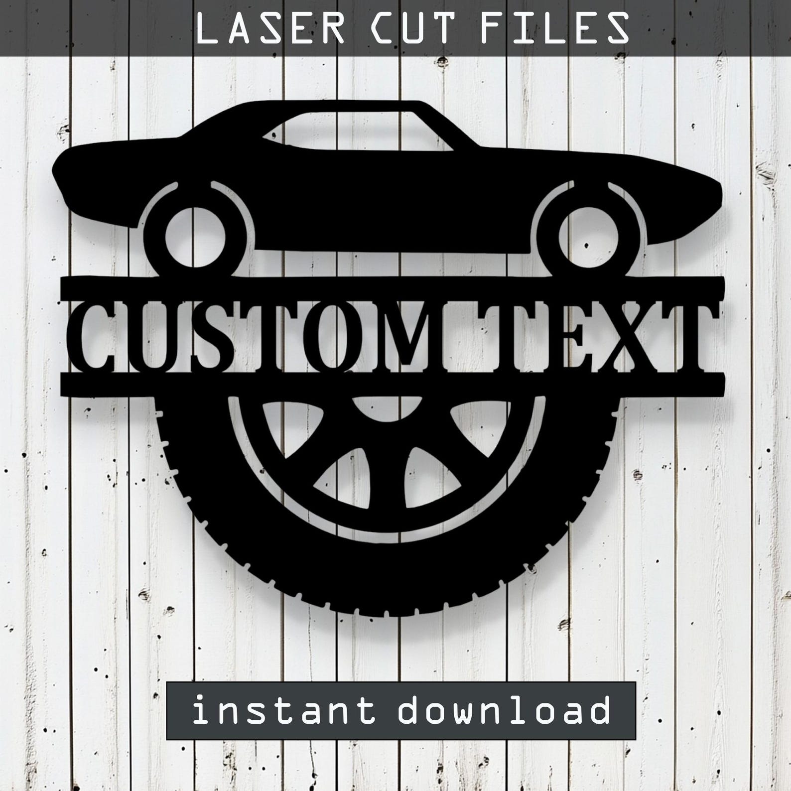 Svg Auto Works Custom Car Garage SVG DXF Laser Cut File for CNC Glowforge Cricut ...
