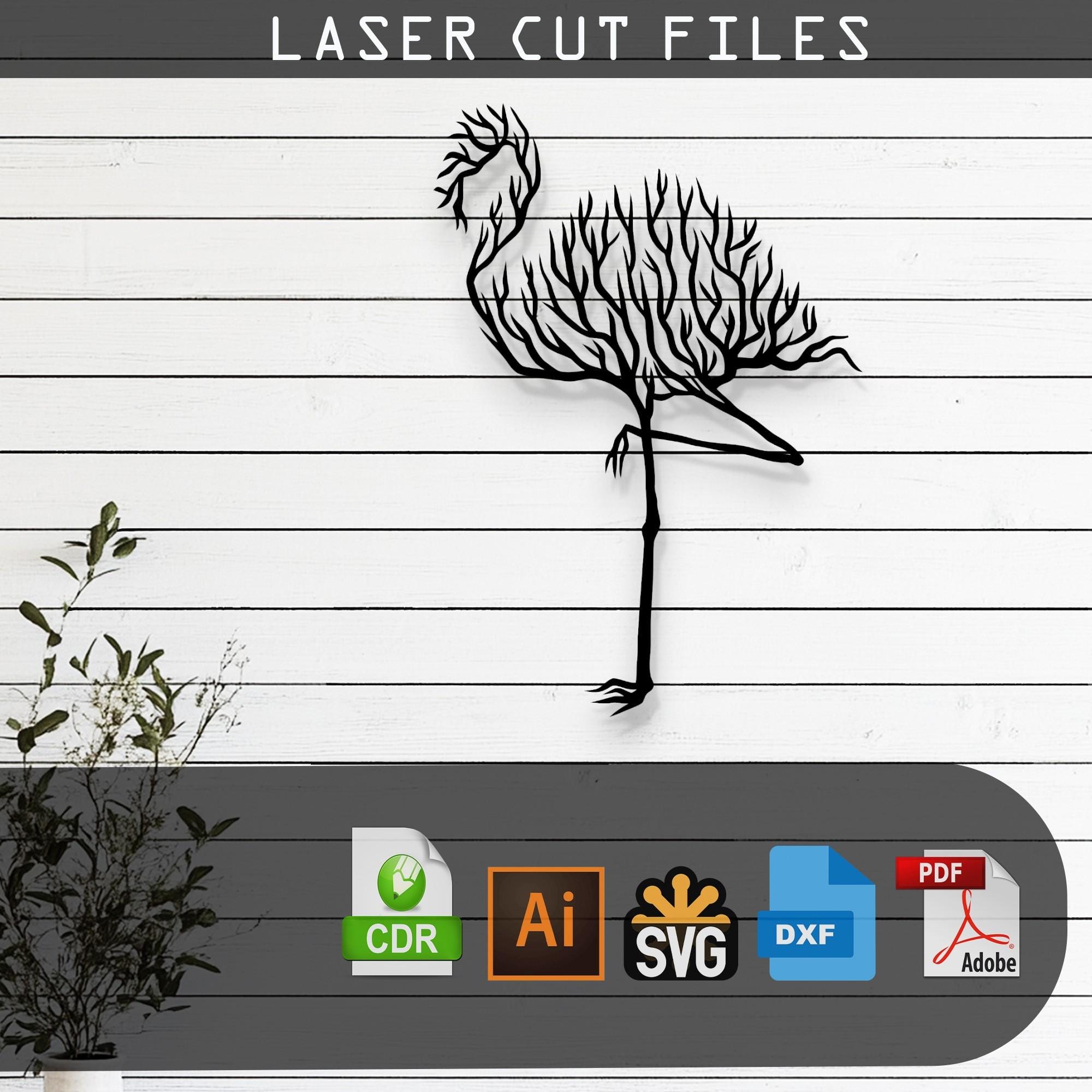 Tree Branch Flamingo Silhouette Vector Design – Digital Instant ...