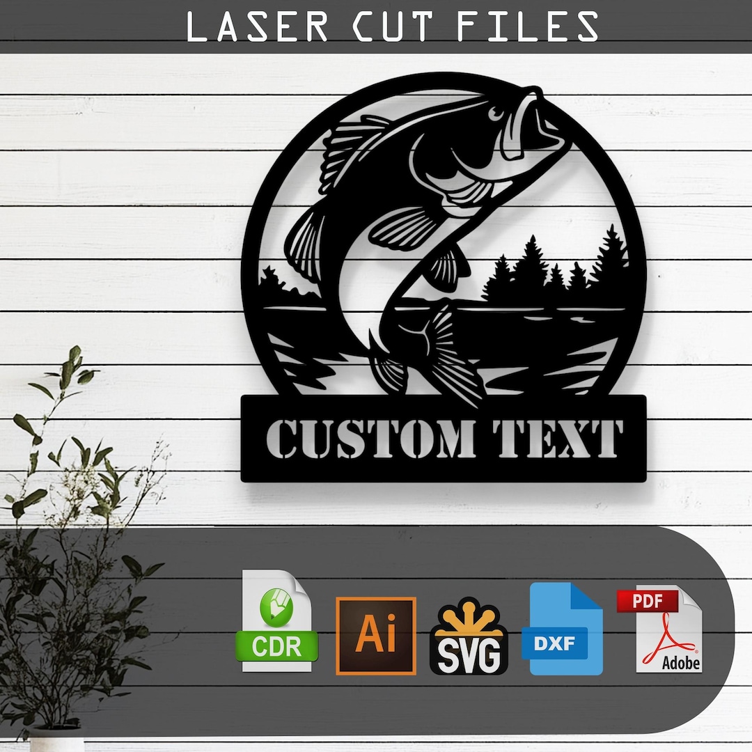 Customizable Fish Laser Cut Vector Files - SVG, DXF, Glowforge, Cricut ...