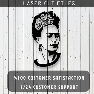Decorative Frida Kahlo Laser Cut Vector Design– SVG, DXF, Ai, Pdf Files ...